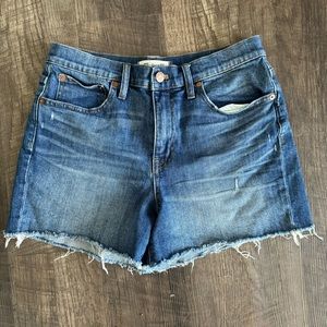 Madewell high rise denim cut off shorts size 27